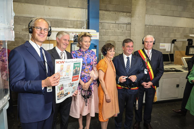 Koningspaar bezoekt drukkerij Roularta in Roeselare