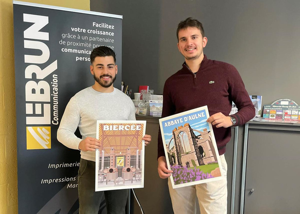 Duo uit Thuin start met decoratieve affiches over Belgisch patrimonium