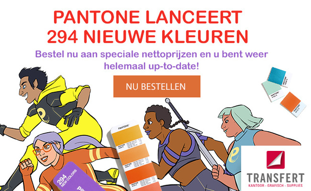 PANTONE lanceert 294 nieuwe kleuren !