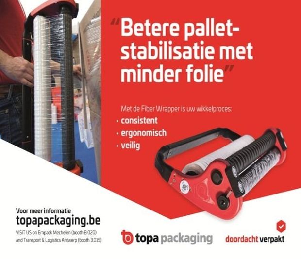 Topa Packaging lanceert vindingrijke manier van pallets wikkelen