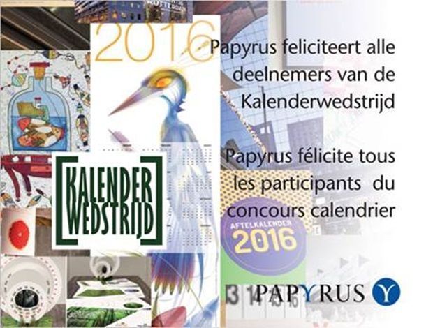 Papyrus feliciteert alle deelnemers van de kalenderwedstrijd !