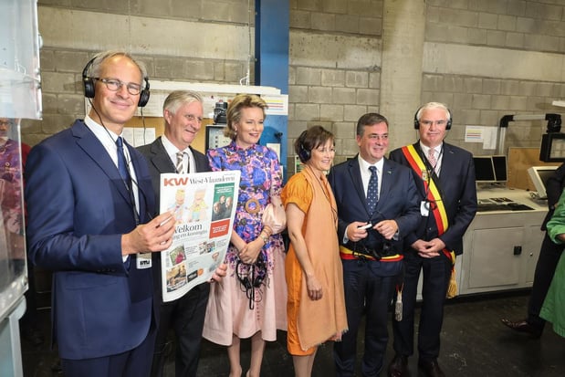 Visite royale à l'imprimerie de Roularta à Roulers
