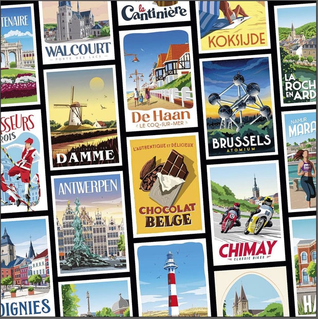 Les paysages de Belgique en posters et cartes postales 