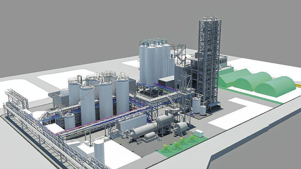 Nouvelle usine de recyclage chimique en chantier 