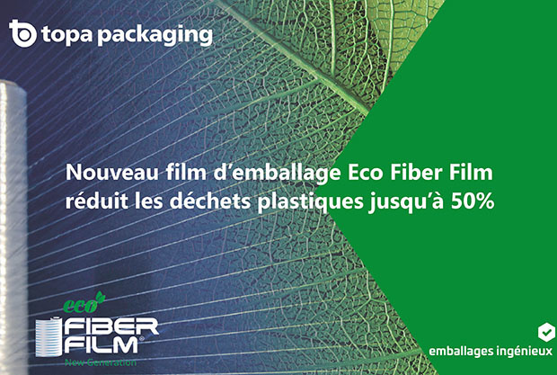 Le nouveau film de banderolage Eco Fiber Film réduit jusqu'à 50 % les déchets plastiques