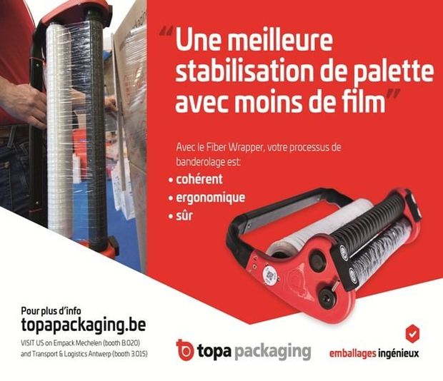 Topa Packaging lance une ingénieuse manière de filmer des palettes