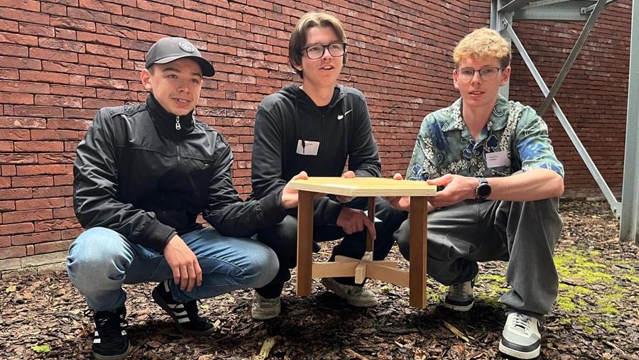 Robbe Alewaters, Mathis Van Rompaey en Leno Van Ransbeeck winnen de Vlaamse Houtproef