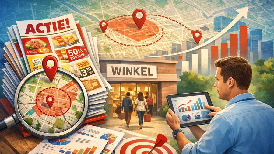 Gerichte verspreiding folders verhoogt winkelbezoek