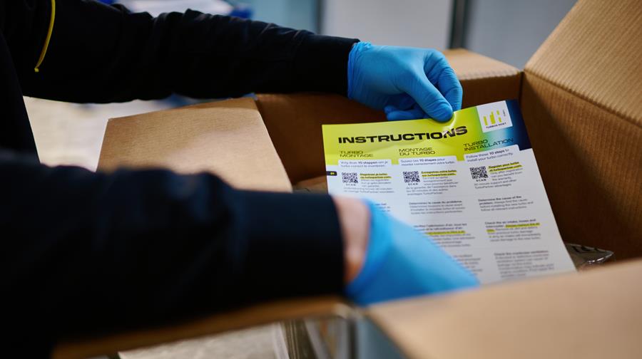 Grip op turbomontage met technische ondersteuning